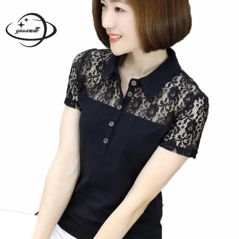 Женская облегающая футболка на пуговицах с коротким рукавом | одежда