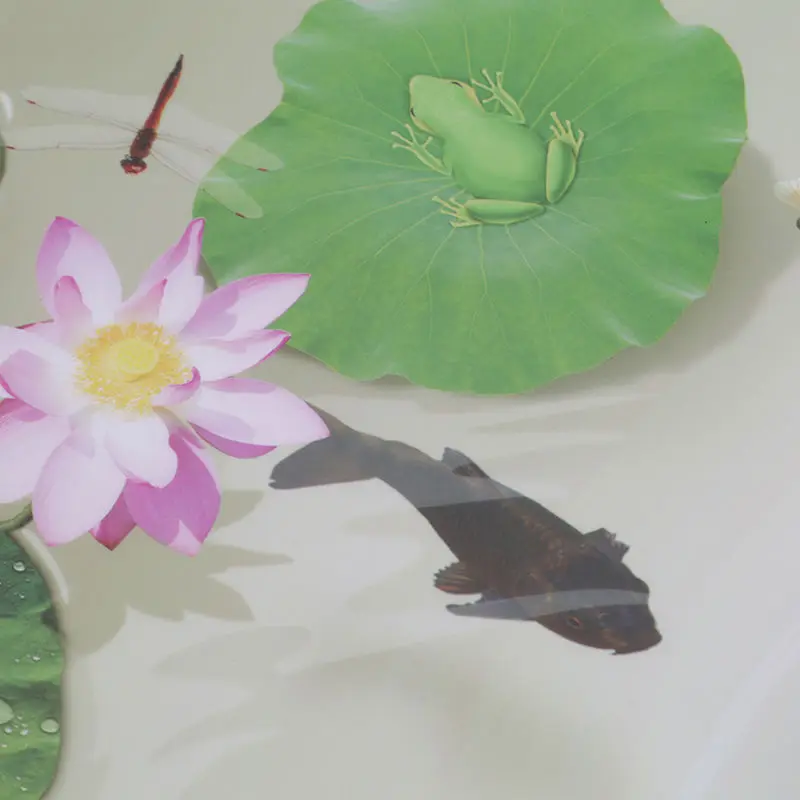 1 шт. съемная наклейка на крышку унитаза с рисунком рыбы|Наклейки стену| |