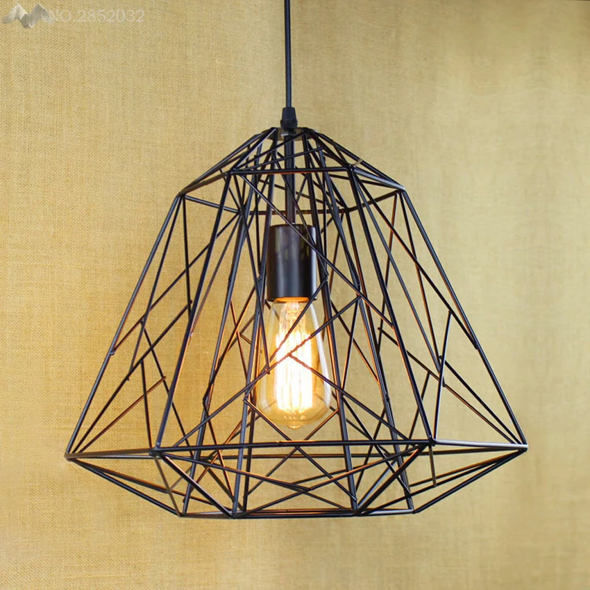 Железная сетка винтажный подвесной светильник Эдисона промышленный Лофт