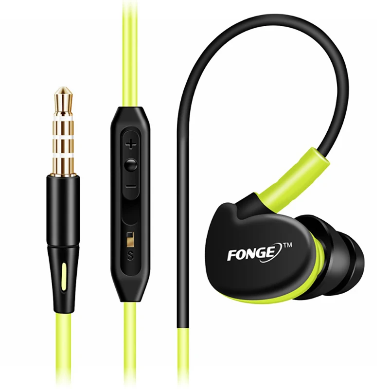 Fonge Водонепроницаемый IPX5 стерео Наушники наушники HiFi Super Bass Спортивные Бег