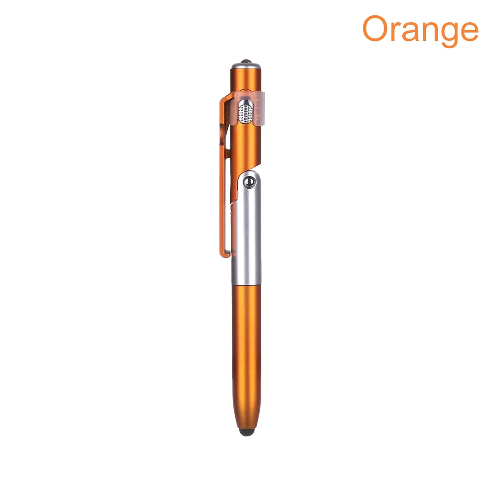 orange 13,5 см 4-в-1 универсальные мини емкостный стилус с светодиодный для Планшета Телефона Складная шариковая ручка Экран стилус для сенсорного экрана - Цвет: orange