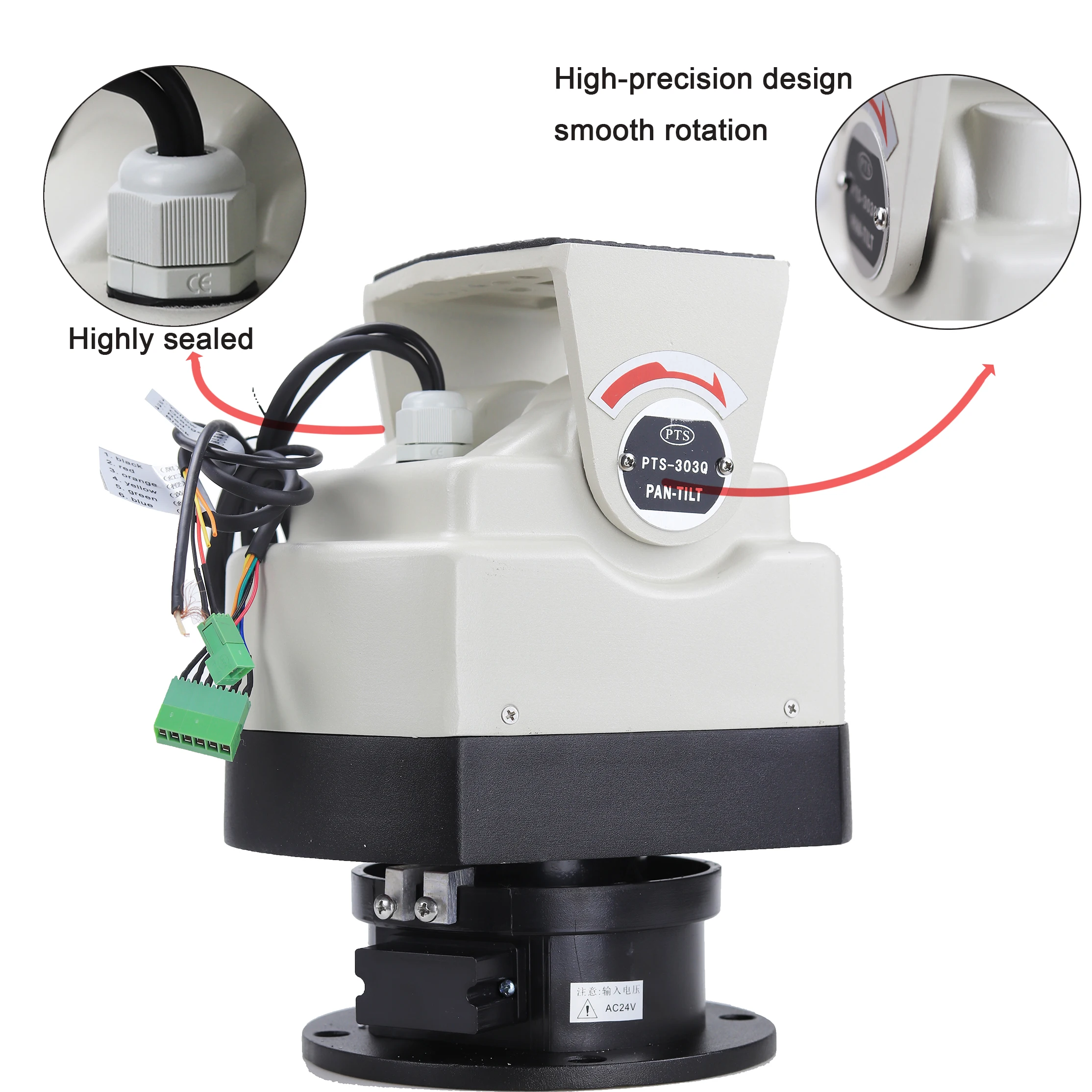 Rs485 управление Авто вращающийся панорамирование наклона видеонаблюдения IP сети PTZ купольная камера мотор