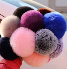 DIY 4 см Искусственный мех кролика помпон для женщин серьги обувь цепочка для ключей для сумки шляпа аксессуары для телефона помпон 100 шт./лот