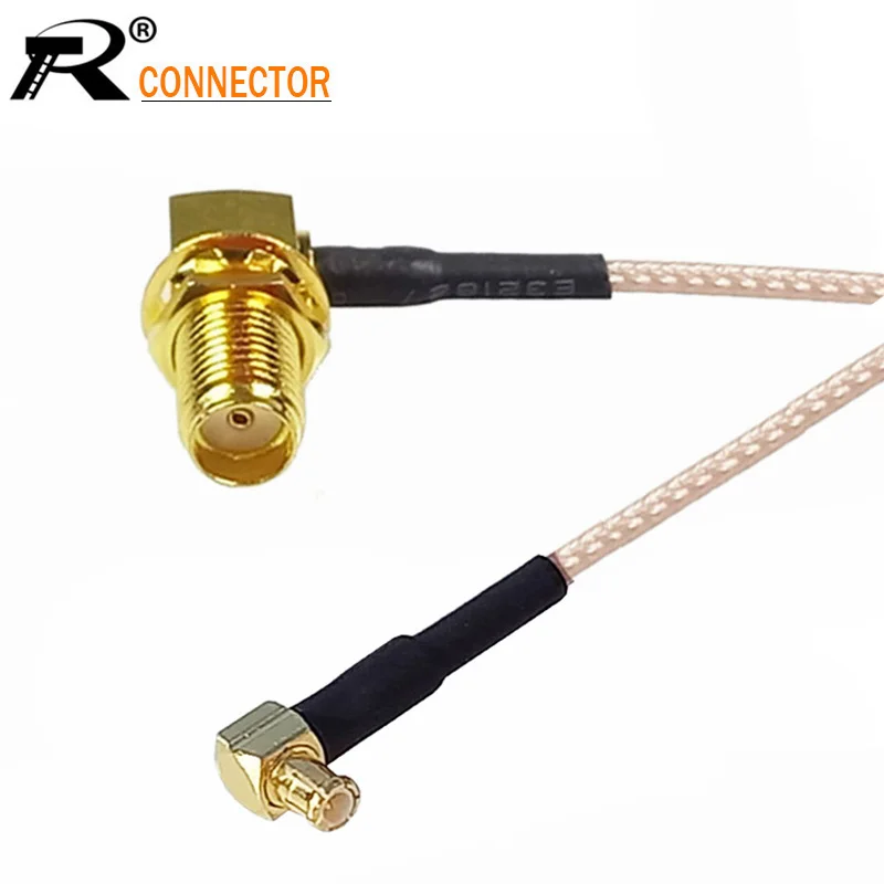 10 шт./лот SMA разъем под прямым углом к MCX разъему RG316 RF коаксиальный кабель Pigtail