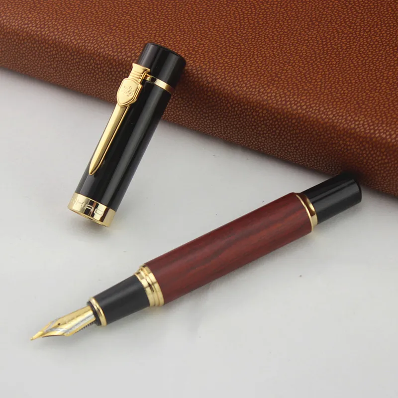 JinHao 650 0,5 мм перьевая ручка Роскошный корпус резьба или палисандр чернила ручка для письма канцелярские принадлежности Школьные офисные принадлежности