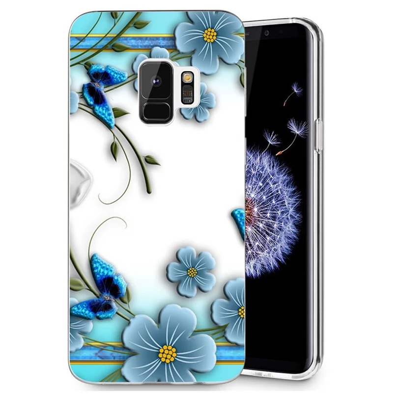 Для Samsung Galaxy S3 S9 S9Plus S8 Plus S7 edge Note 8 цветочный силиконовый чехол из ТПУ мягкий с