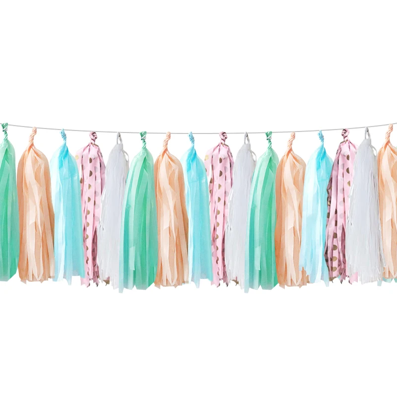 20 шт. Декоративная гирлянда с кисточками в горошек|Украшения своими руками для