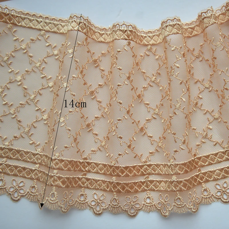 #683 Lace Trim mesh lace ribbon fabrics craft Embroide Net For Sewing Decoration | Дом и сад