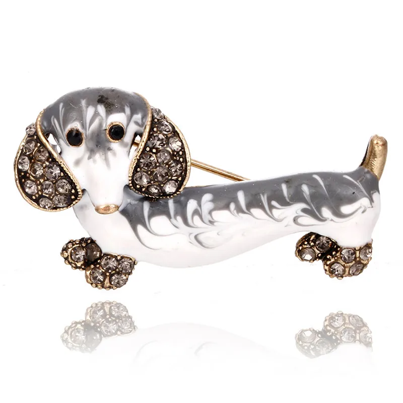 Hot 1pc Cute Animal Brooch Fashion Cartoon Dog Cat Style Enamel Jewelry Gift Bag Dress Accessories | Украшения и аксессуары