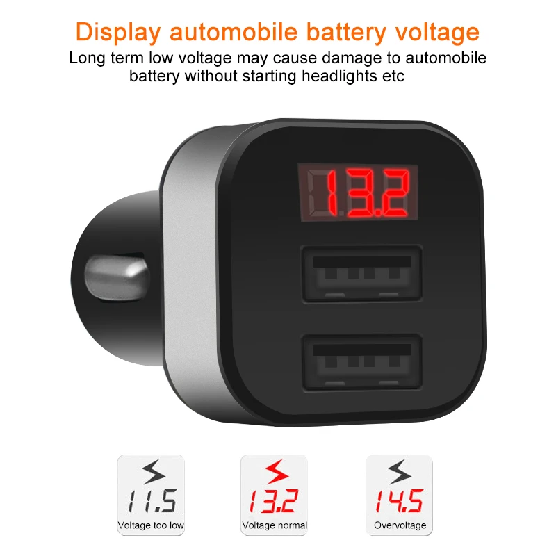Универсальный автомобильный прикуриватель с двумя USB-портами 5 В 2019 А | Автомобили