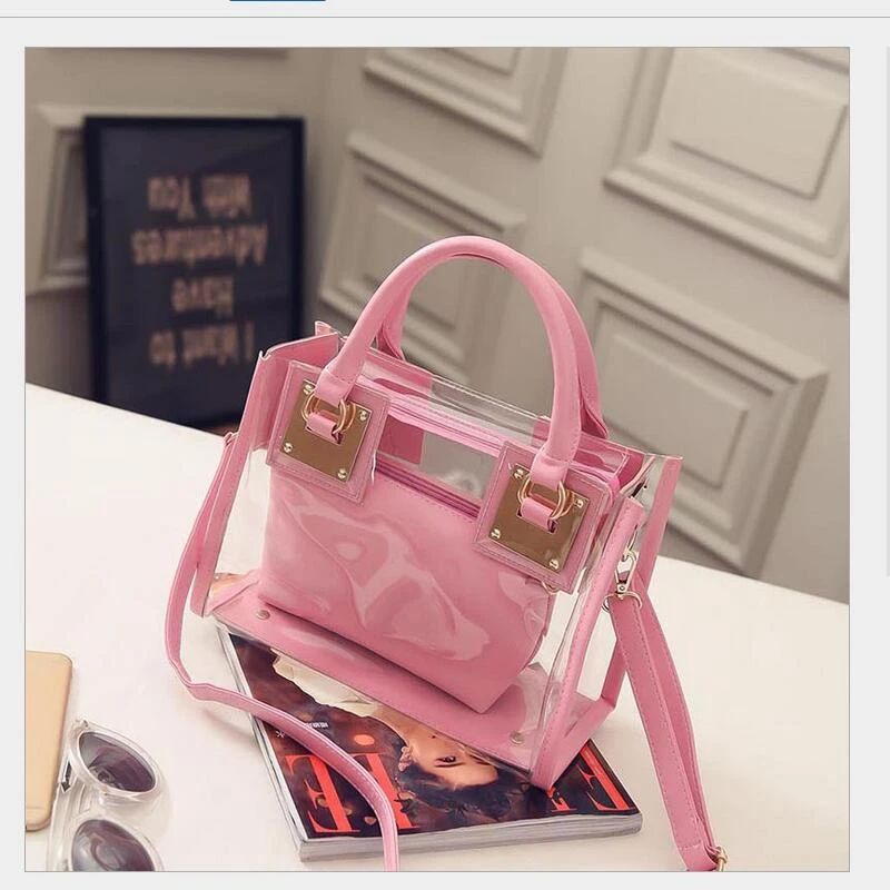 2016 Мухерес Bolso Marca Famosa де Moda Mujer Прозрачные Grandes Bolsos Hombro Пляжная сумка Embrague JJ156|bag