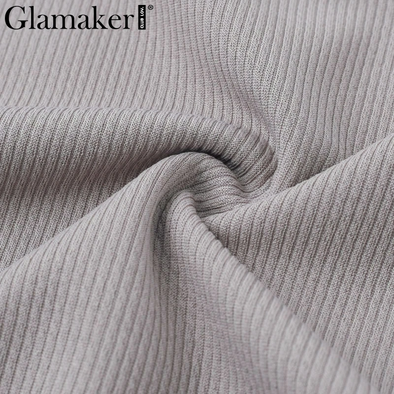 Glamaker, трикотажный сексуальный облегающий боди с высоким воротом, женский короткий комбинезон с пуговицами, женский комбинезон с длинным рукавом, повседневный комбинезон