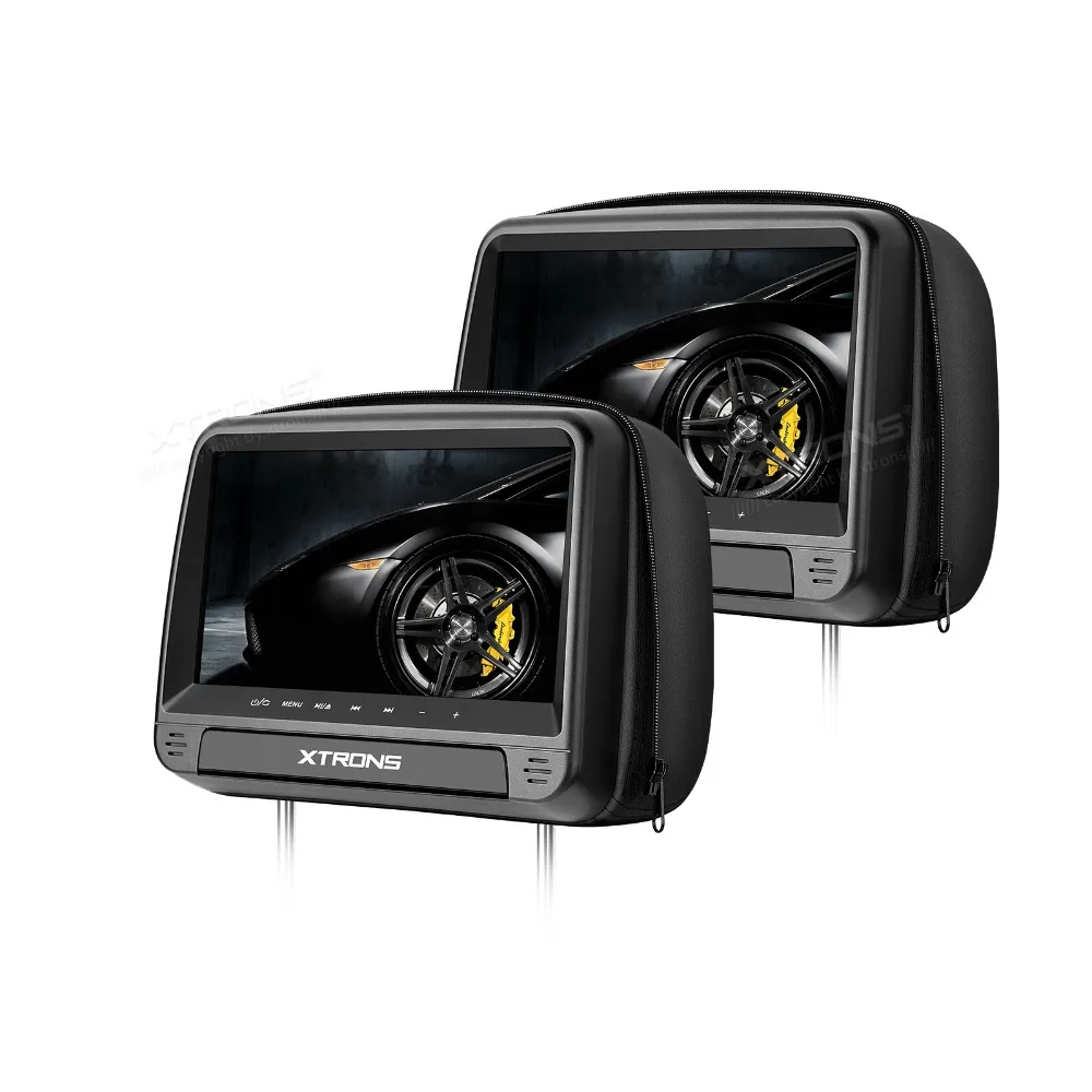 XTRONS мониторы 2x9 &quotHD цифровая панель кожаный чехол автомобильный подголовник DVD