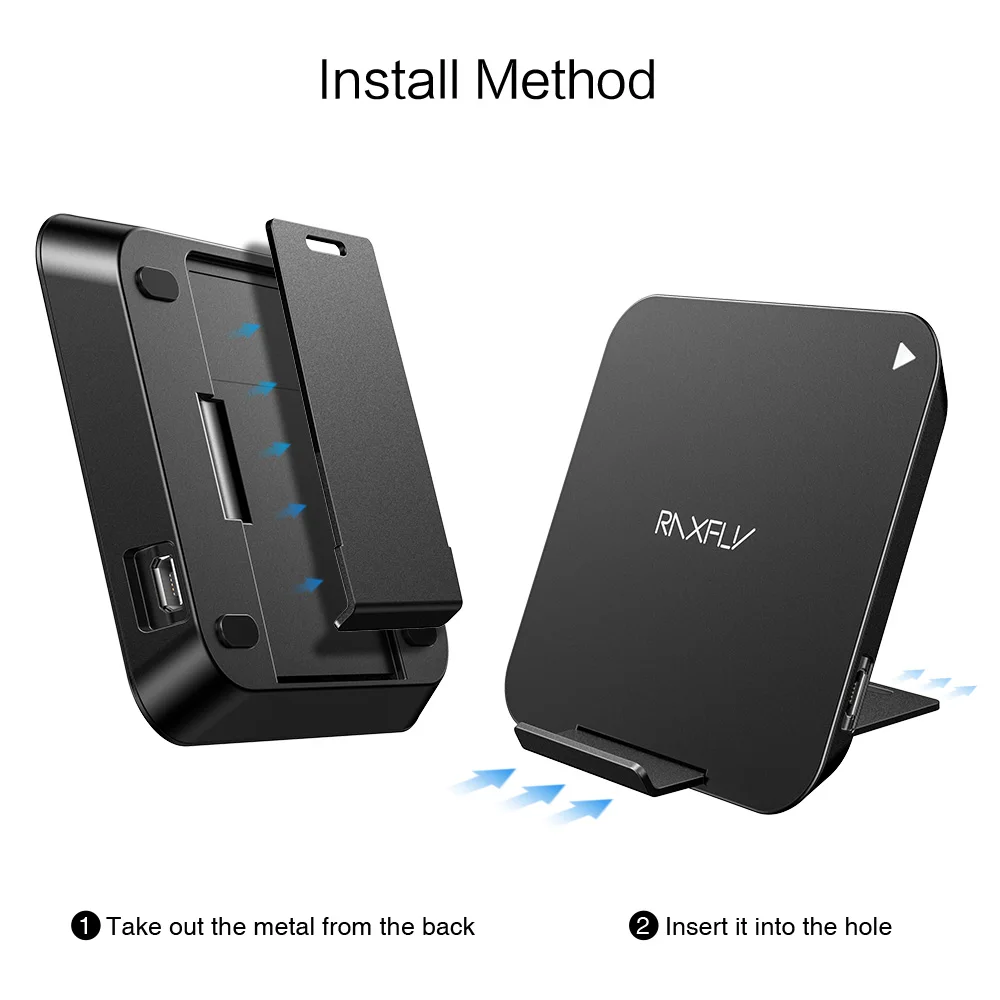 Беспроводное зарядное устройство RAXFLY Qi для iPhone X XS Max samsung S10 Plus Note 10 9 8 10W быстрая