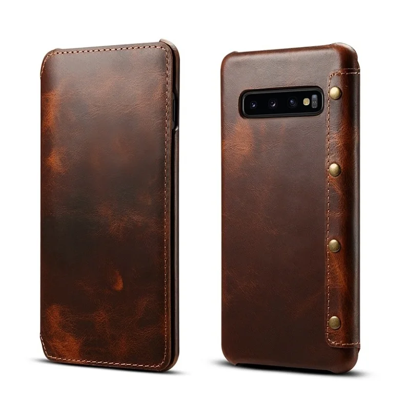 Кожаный чехол книжка Solque для Samsung Galaxy S10 Plus S10e|Бамперы| |