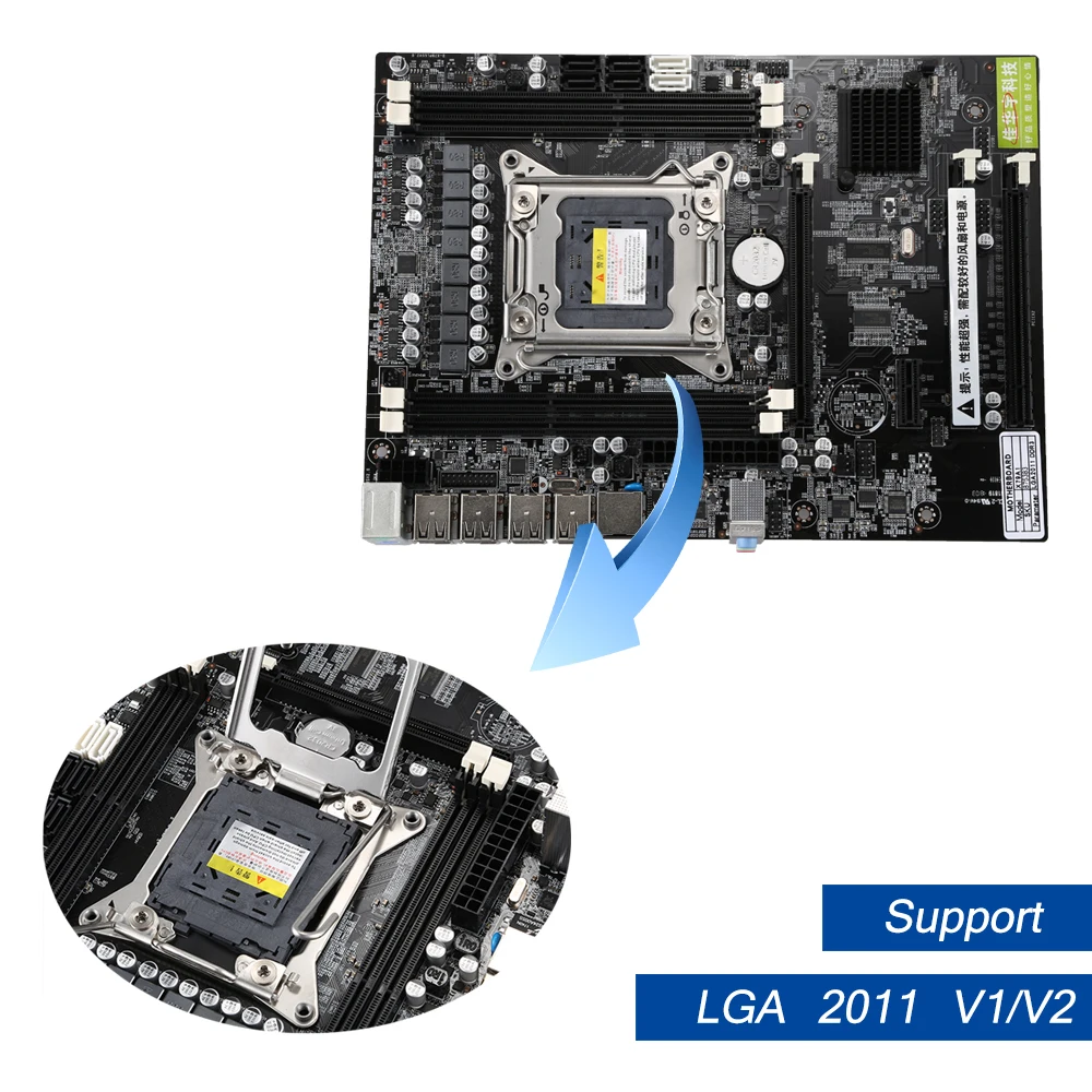Профессиональные Компьютерные X79 материнская плата LGA 2011 гнездо Max 64 Гб 4* DDR3 1866/1600/1333 МГц ECC Оперативная память SATA3.0 материнская плата