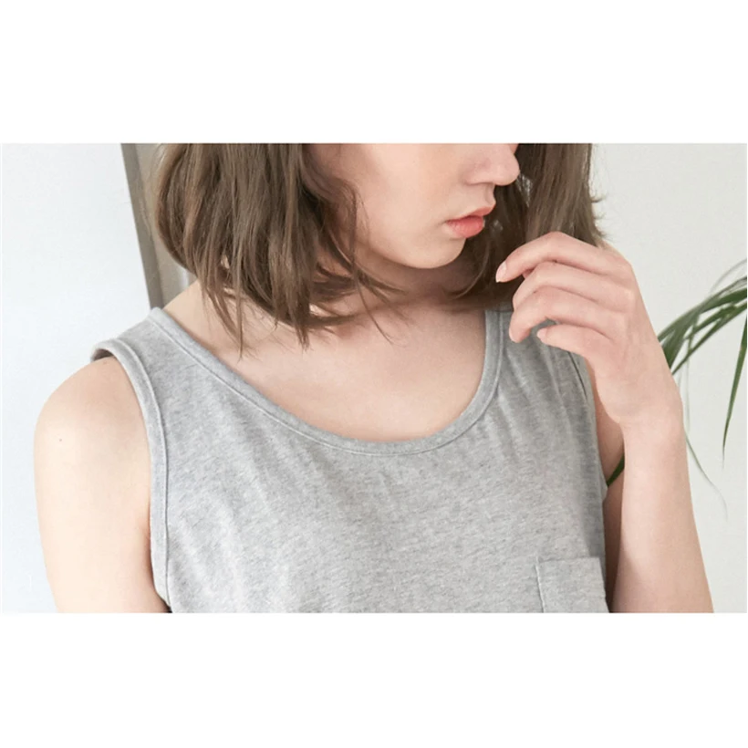 

2021 New Cotton Nightgown Women Sweet simple Lounge Nightdress solid Sleepwear Summer femme long Home Dress Casual Nightwear