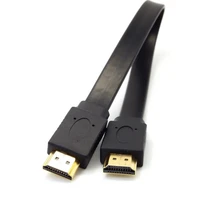 1pc high quality 30cm full hd short hdmi compatible cable support 3d male to male plug flat cable cord for audio video hdtv tv