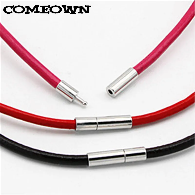 Ожерелье COMEOWN из натуральной кожи 10 шт. многоцветное круглое ожерелье 3 мм 12 30