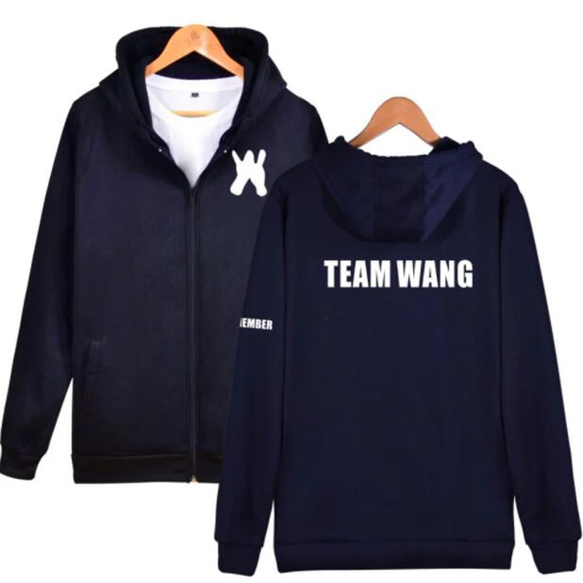 Куртка с капюшоном в стиле хип хоп модная фирменная одежда K POP KPOP GOT7 jackson Team Wang