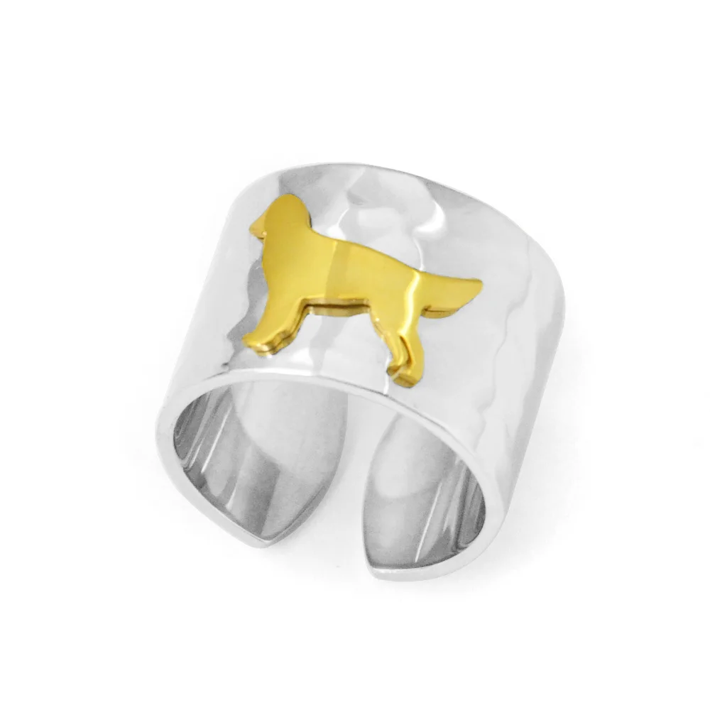 Персонализированное кольцо для собак золотистого ретривера с именем на заказ