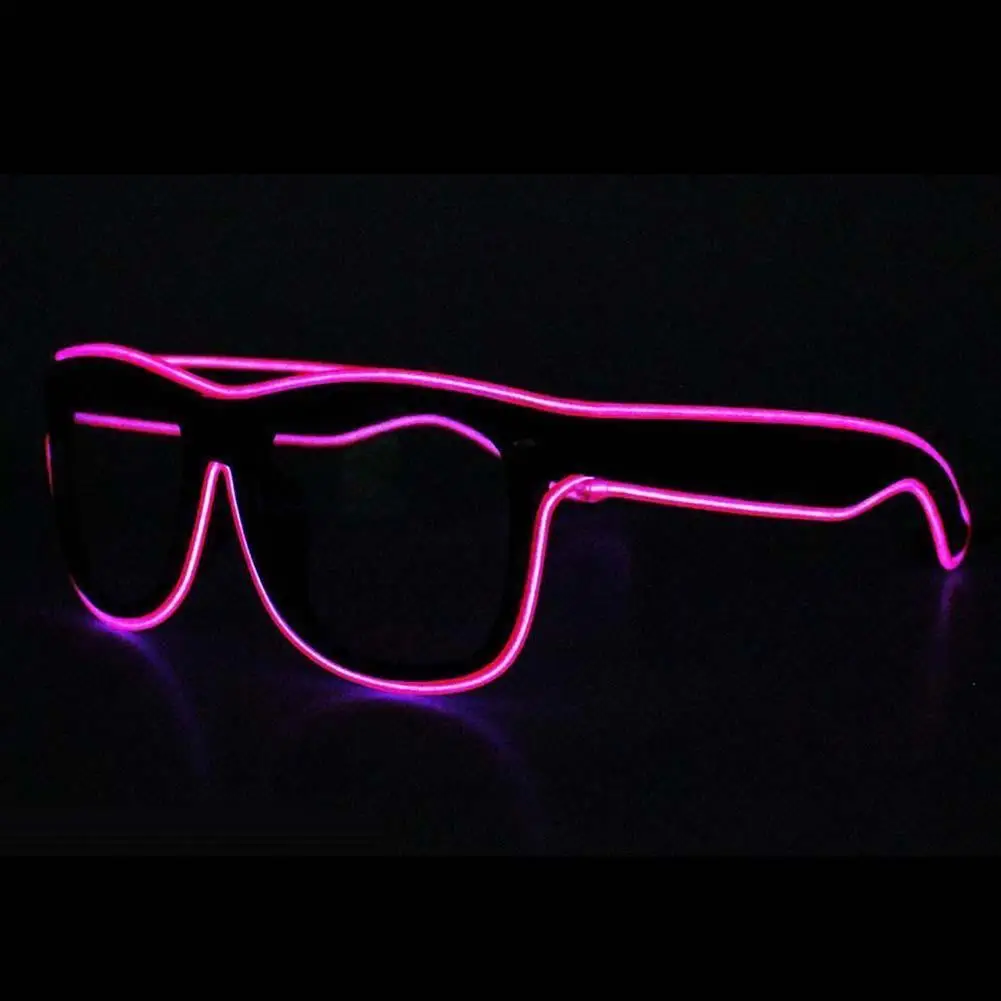 2017 модный EL провод с неоновым светом светящиеся светодиодные очки костюм для