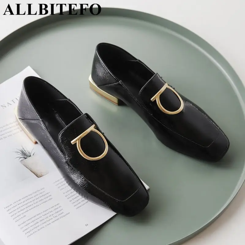 ALLBITEFO/Новинка брендовая модная женская обувь из натуральной кожи на каблуке