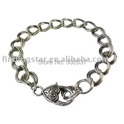 

10pcs mixed styles big lobster clasp chain bracelets FREE SHIPPING