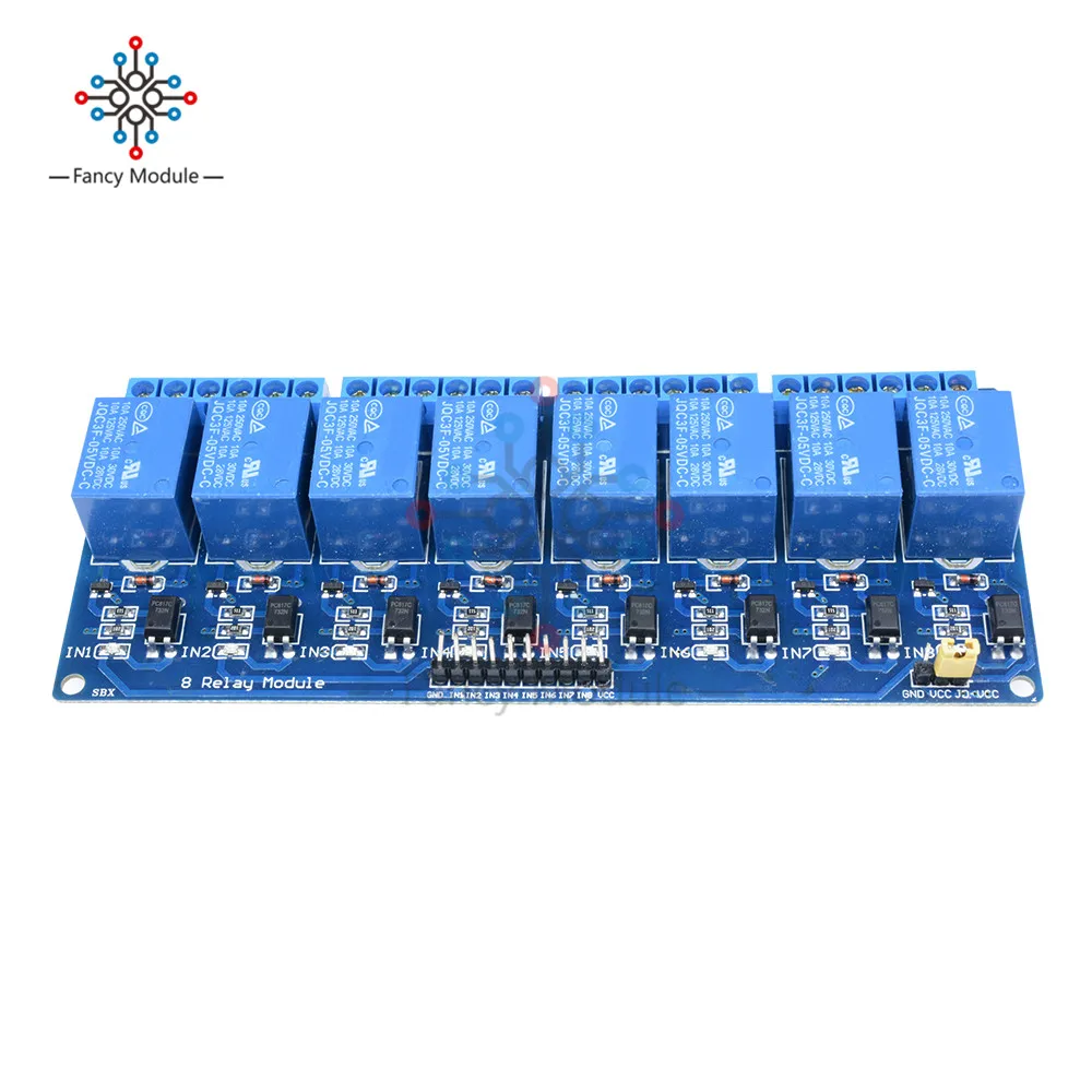 Плата релейного модуля для Arduino 5 В 8 каналов 10 А 250 переменного тока 30 постоянного