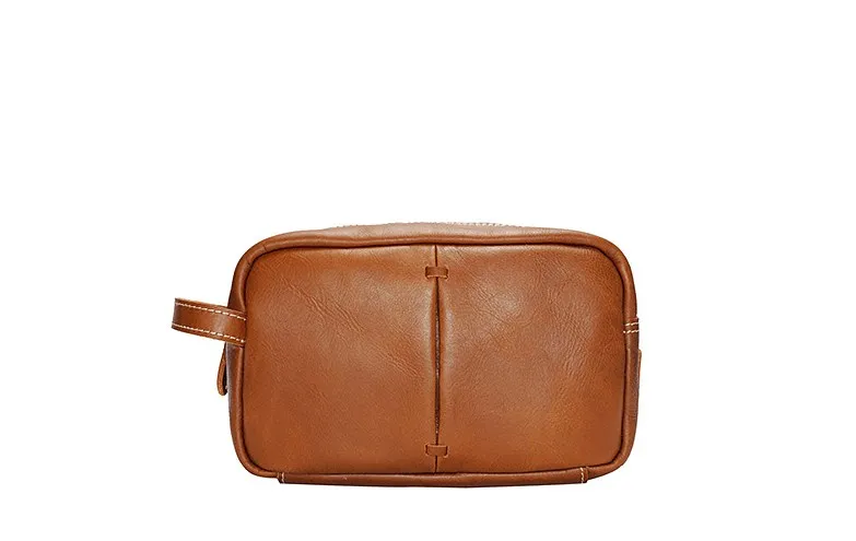 

Унисекс из натуральной кожи Повседневная однотонная Сумочка для умывальных принадлежностей из мягкой коровьей кожи косметический мешок