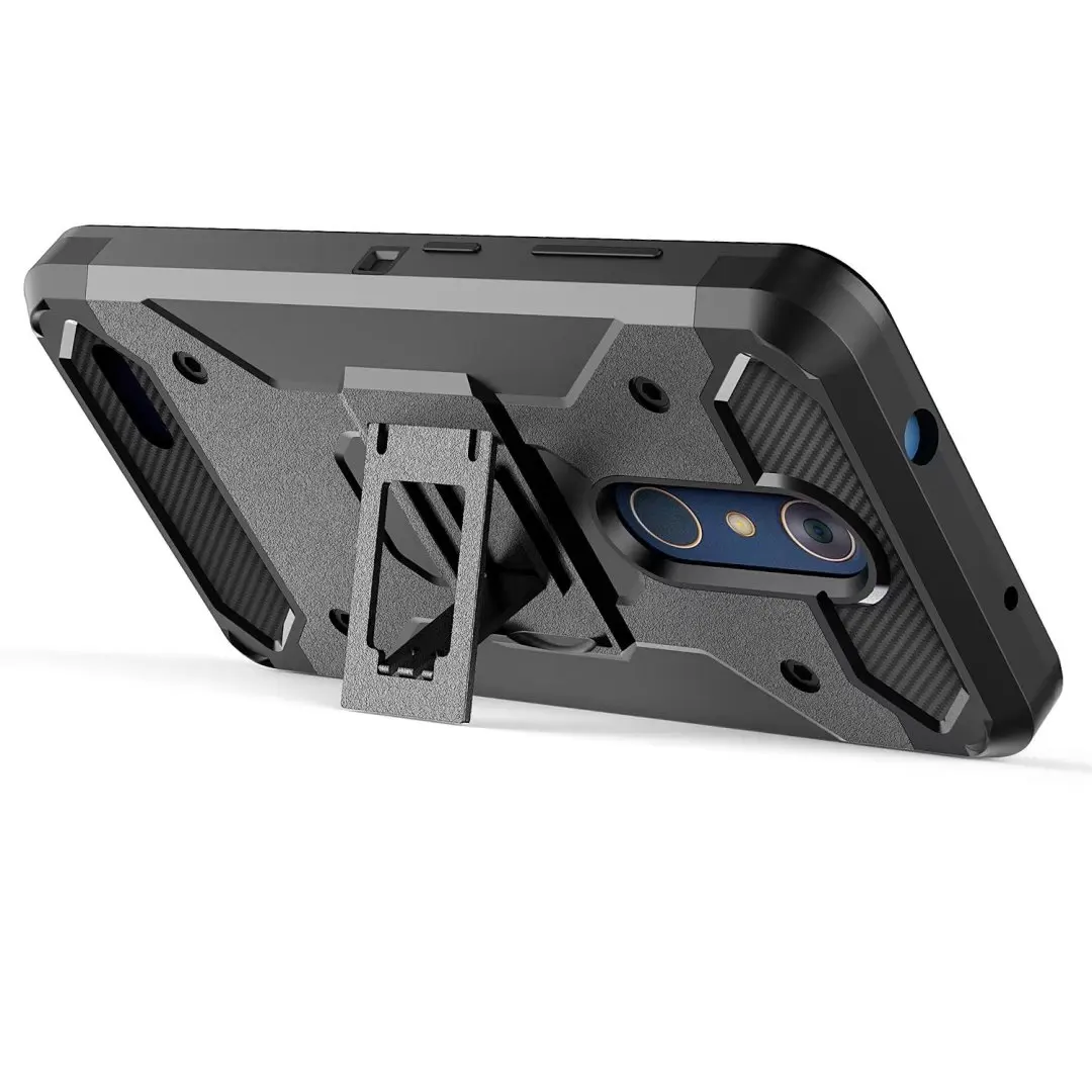 Luxury 3IN 1 Hybrid Shockproof Shell Armor with Belt Clip Holster Cover Case for LG Stylo 3 / Stylus Skin Kickstand |