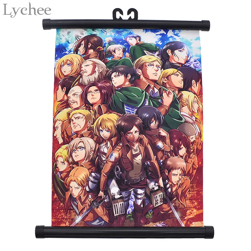 Lychee японское аниме атака на титанов классика холст прокрутка живопись гостиная