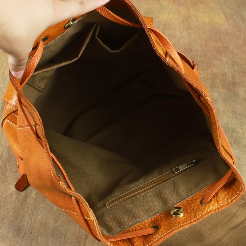 Высококачественный большой винтажный коричневый черный милый женский рюкзак