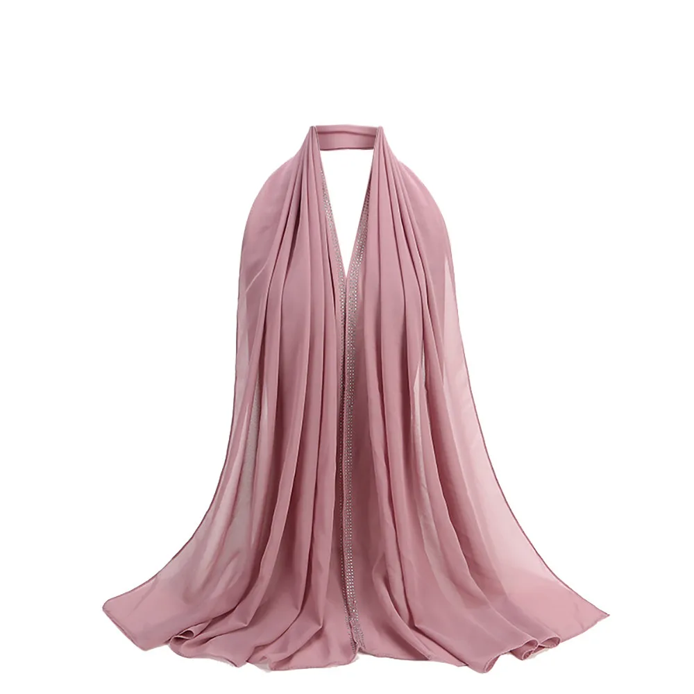 2018 Модный женский шарф из шифона мусульманская мягкая накидка длинная шаль