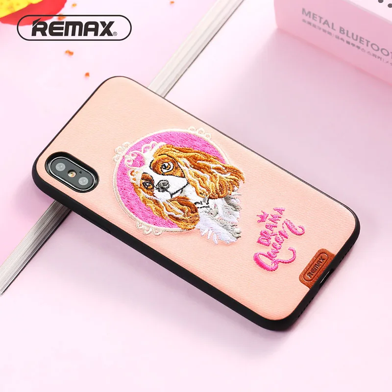 Оригинальный Remax PU Телефонные Чехлы для iphonex X Обложка 3D Вышивка животного iPhone