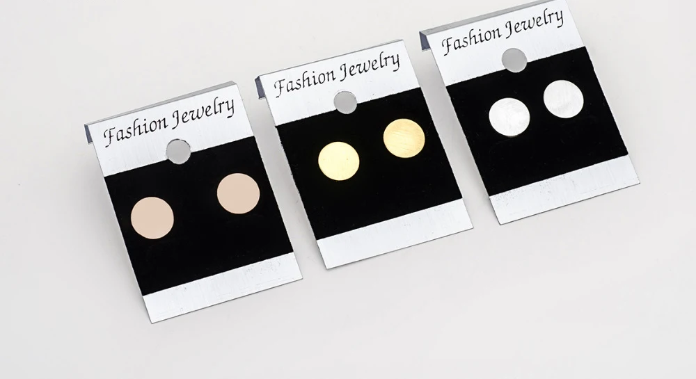 Серьги-гвоздики женские из нержавеющей стали небольшие круглые сережки цвета