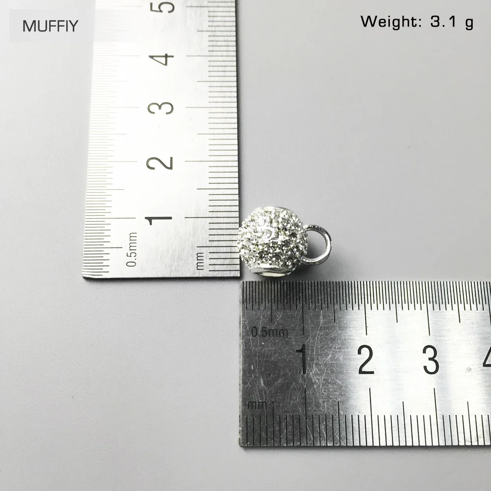 Держатель из серебряных бусин с белым цирконием европейский стиль карма