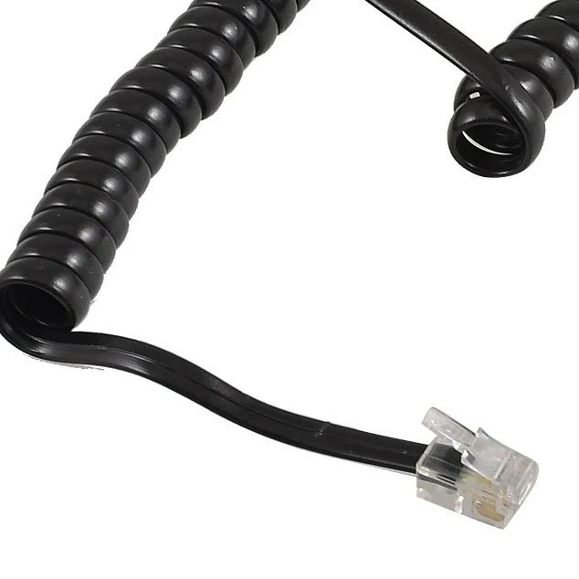 Brand New Replacement RJ9 4P4C Plug Coiled Stretchy Telephone Handsets Cable Line Black | Обустройство дома