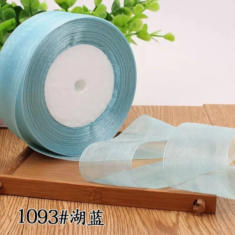 Competitive light Blue Ribbon Rolls Wedding Decorative DIY 50yards/roll | Дом и сад