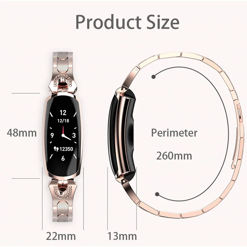 Женские Смарт-часы relojes para mujer reloj пульсометр для huawei xiaomi samsung sony iphone VS B78 B58