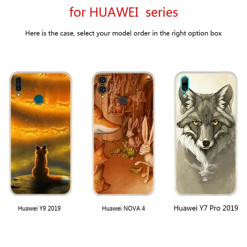 sr. lindo Fox Z3j imprimir duro Phone Cases For Huawei Mate 30 20 10 Lite Pro Cover Y9 2019 2018 Nova 5T 5i 3i 5 | Мобильные