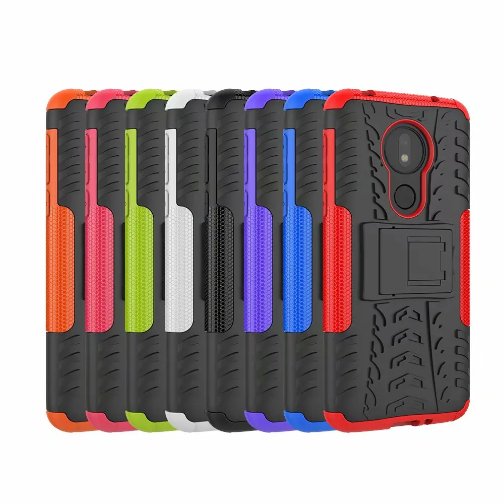 Двухслойный Гибридный сверхпрочный противоударный чехол подставка для телефона