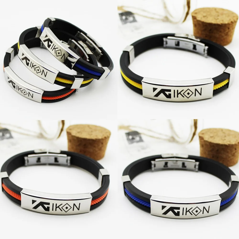 Titanium Steel Silicone Candy color Bracelets For Women Men Jewelry Couple Lover Wristband Bracelet #279903 | Украшения и