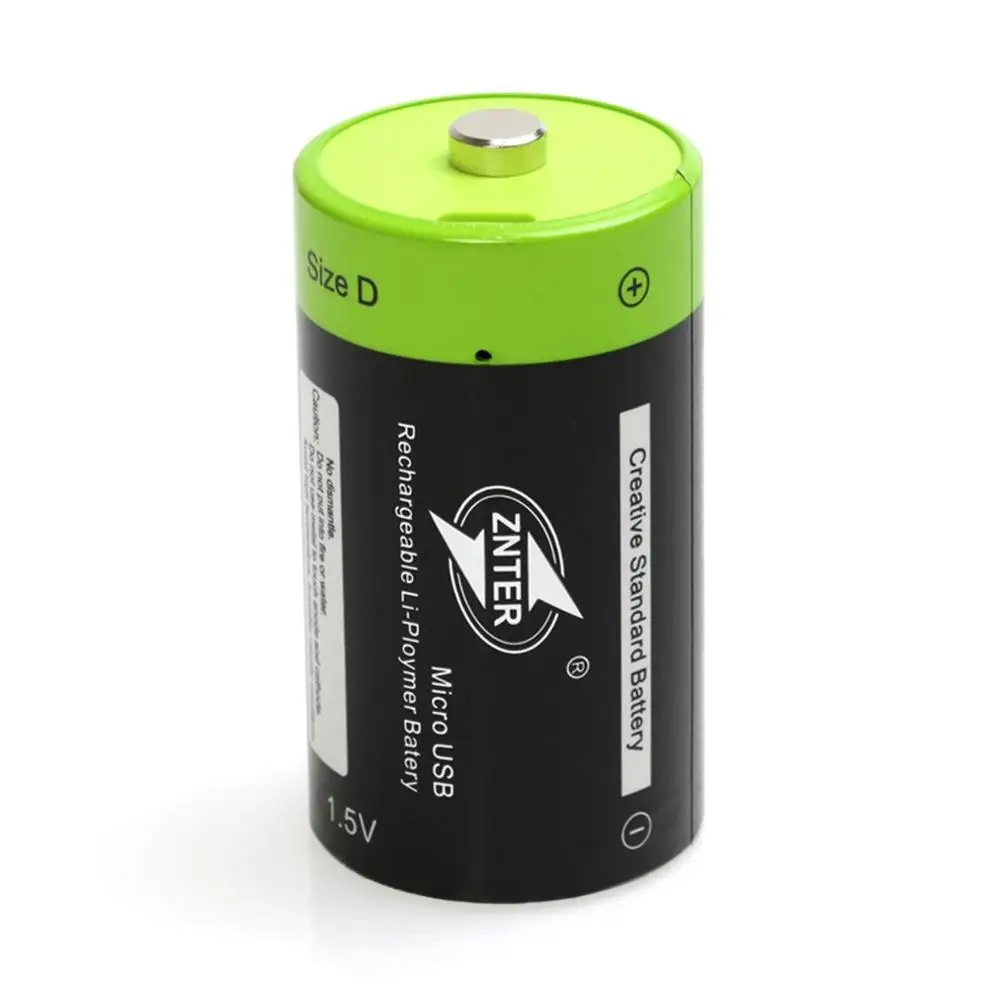 1pcs ZNTER 1,5 V 4000mAh размер D батарея микро USB перезаряжаемые батареи D Lipo LR20 батарея для RC камеры аксессуары Прямая поставка - Цвет: 1pcs