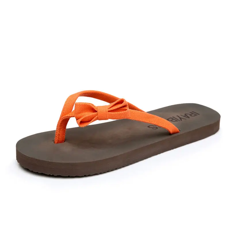 Fashion Woman 1.6cm Casual Outside Flip Flops With Butterfly Knot Summer Style Beach Leisure PVC High Quality Female Sandals | Обувь
