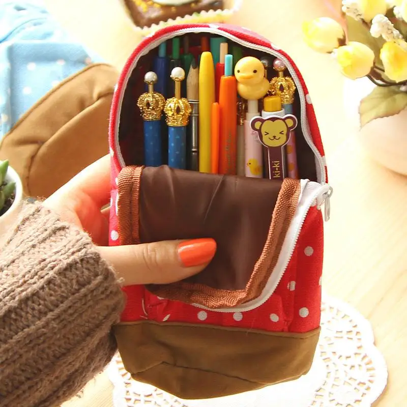 Новый стиль мини школьная сумка чехол для ручек студентов холщовый карандашей