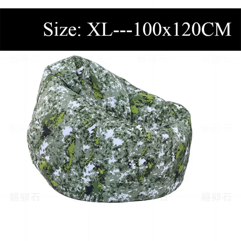 XL-100x120CM Напечатанный мешок для дивана, шезлонг, чехлы для диванов, ленивый мешок для диванов, без наполнения, для улицы, пуф, слоеный диванчик, сиденье, татами, для гостиной - Цвет: XL-100x120CM
