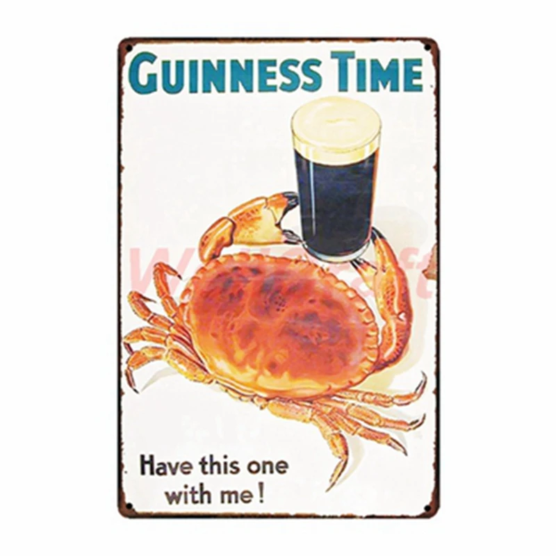 [WellCraft] Guinness металлические знаки плакат налет пива роспись античный подарок Винтаж ремесло Бар Паб Декор FG-210 - Цвет: WA 2025