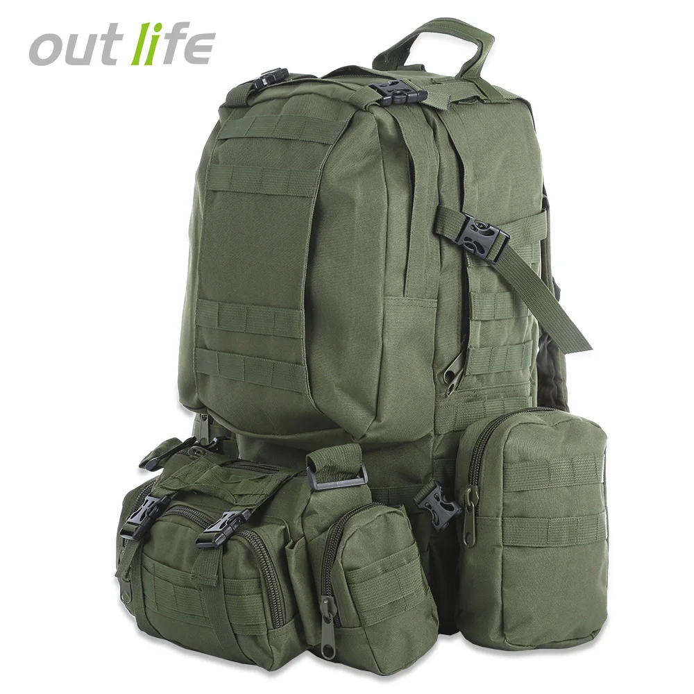 Outlife 50L военный мужской рюкзак Molle тактический камуфляжный рюкзак для занятий спортом на открытом воздухе, альпинизмом, походом, походом, спортивной сумкой 8 цветов