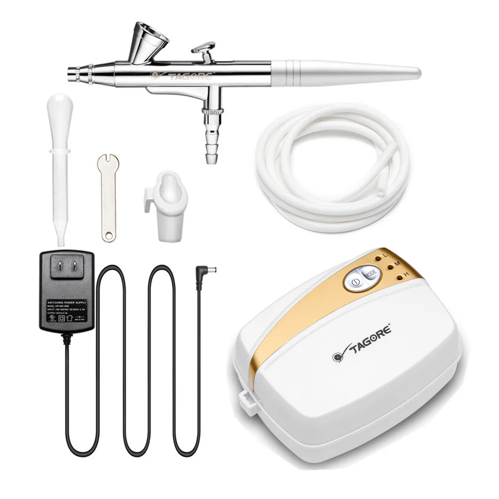 Бренд &quotтагор&quot TG216 Pro Аэрограф Макияж Комплект Системы с Мини Компрессор для